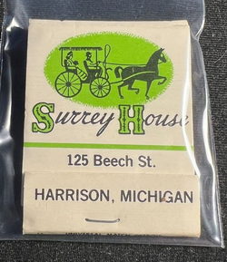 Surrey House (Harrison District Library) - Matchbook (newer photo)